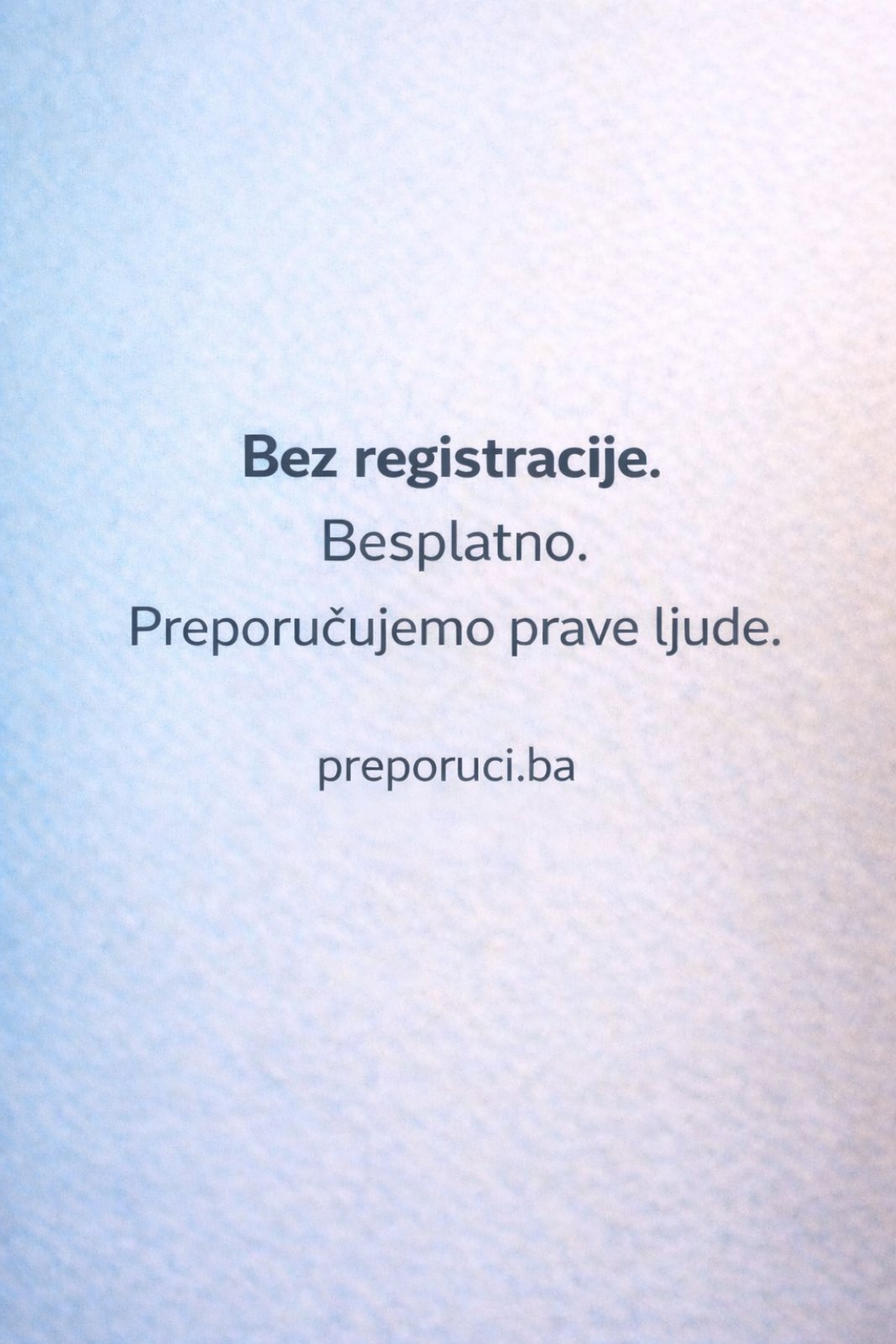 Bez registracije, besplatno, preporuka.ba